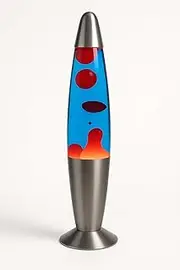 ROCKING GIFTS Lava Table Lamp 35 cm Blue/Red with Switch Including E14 Bulb, Plasma Lamps, Magma, Medusa Colours