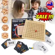 Montessori Multiplication Addition Board Wooden Counting Toy Educational Game HI