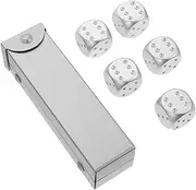 HONITANO 1Set Aluminium Alloy Dice Unique Small Dices for Party Games Lightweight Playing Props for Fun Gatherings Craftsmanship Present Choice for Friends