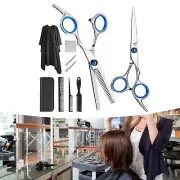 10pcs Hair Cutting Scissors Kit Combs Cape Stainless Steel Barber Shop Haird CHW