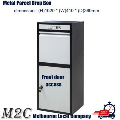 Steel Post Parcel Letter Box Package Mailbox Safe Drop Lockable Safe Storage
