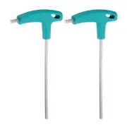 2pcs T-Handle Hex Key Wrench 5mm CR-V T-Key Inner Hexagon Spanner, Blue