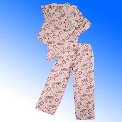 Girls Friends Pyjamas 100% Mercerised Cotton 7-13 Years PINK
