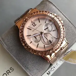 原廠「公司貨 」MICHAEL KORS 大錶盤晶鑽奢華-時尚石英女錶-40mm mk5412