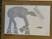 Star Wars limited word art print It is a Dark Time Hoth by TEKST LE 8/100 13x20