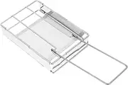 ANDRESLAD Multi-Functional Stainless Steel Toast Rack for Baking Bread Sausage BBQ Foldable Design Compact Storage