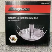 NEW! Snap-on Tools Upright Socket Beer Can Chicken Roasting Pan With Veg Spikes