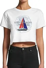 [Smartprints] Women's Let's Go Sailing Crop Top -Image by Shutterstock