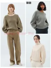 UNIQLO U Premium Lamb Volume Sleeve Sweater 100% Wool 3Colours XS-XXL New