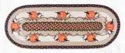 Earth Rugs OP-222 Pumpkin Crow Oval Patch Runner 13" x 36"