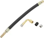 X AUTOHAUX 1 Set 90 Degree Copper Tire Valve Extension with Flexible Plastic 210mm Tire Valve Stem Extension for Car Motorcycle RV Truck Bike