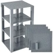 Baseplate Tower 6X6, Gray 6x6, 4 baseplates, 30 stackers