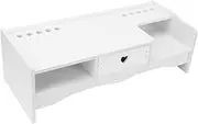 LABRIMP 1pc Computer Monitor Stand with Drawer Desktop Storage Riser for Improved Posture Height Enhancing Shelf for Use