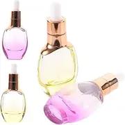 SOESFOUFU 4pcs Essential Oil Dropper Bottles Portable Glass Containers Durable Bottles for Perfume and Travel Safe and Refillable with Easy Dosage Control Random Color
