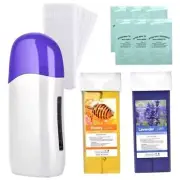 Roll on Wax Warmer Kit, Portable Home Waxing Kit, HairRemoval Men &Women