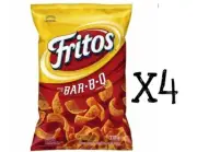 4xBags Fritos BAR-B-Q BBQ Corn Chips LARGE Size 340g FRITO LAY From Canada FRESH