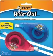 Wite-Out Brand EZ Correct Correction Tape, 39.3 Feet, 2-Count Pack of White Cor