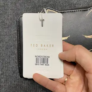 TED BAKER 貓臉 長夾 皮夾 錢包 真皮 燙金