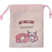 Sanrio My Melody Kuromi Drawstring Bag Mini Purse Pouch Cute Kawaii Pink/Purple