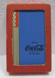 VINTAGE 1939 DRINK COCA~COLA IN BOTTLES DECK PLAYING CARDS ~ BLUE BACK USED