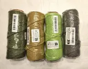 4 Rolls Earth Toned Macrame Cord 4mm x 50m - NEW - Total of 200m