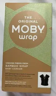 The Original Moby Wrap Bamboo Baby Carrier Sling Black Great for Newborns