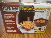 NuWave Air Fryer Gourmet Accessory Kit-Baking Pan, Reversible Rack,Recipe Book
