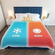 SöMN Kömforte Dual Zone Comforter for Couples - Alternative Down His and Her Duvet Insert Keeps Everyone Comfortable - Machine Washable Two Temperature Comforter (White, Queen)