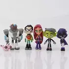 6 TEEN TITANS GO ROBIN CYBORG RAVEN BEAST BOY ACTION FIGURES DOLL CAKE DECOR TOY