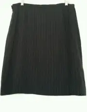 Anne Taylor Black Pin Stripe Skirt Size 14P NWT $99.00