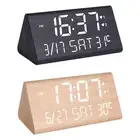 Digital Alarm Clock Wood Decor Bedroom Alarm Clock for Bedside Office Desk