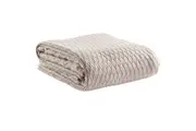 Bianca Gosford Blanket 100% Cotton Soft Sofa Home Bedding Stone
