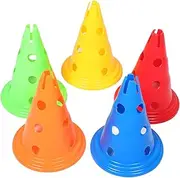 Gogogmee 5 Pcs Road Cone Sign Bucket Agility Cones Basketball Training Cones Traffic Cones Training Cones for Kid Cones for Sports Training Soccer Training Equipment Small Training Cones Pe