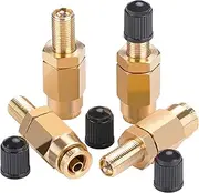 Cheemuii 4 PCS 1/4" Inflation Schrader Valve with Push to Connect for 1/4" OD Air Line Tubing and Air Spring Suspension for Semi Truck Trailer Tractor