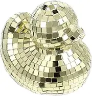 MAGICLULU Gold Disco Ball Ornaments, Duck Shape Disco Party Decoration, Golden Duck Glass Mirror Disco Ball, Disco Ball Decor for 70s Party Design,Stage Props,Wedding,Music Festival Decor