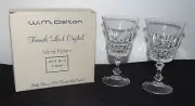 Vintage W.M.Dalton 24% French Lead Crystal Wine Glasses -Verite Pattern-Set of 2