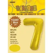 Number 7 Foil Balloon - Gold