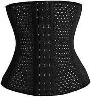 [SAFIGLE] Postpartum Tummy Shapewear Corset Girdle 13 Hook Eyes Elastic and Breathable for Women's Waist Control Black