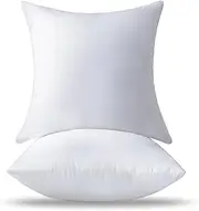 OTPIPCS 45 x 45 Cushion Inserts Pack of 2 - Soft and Fluffy Medium Sofa Decorative White Square 18 x 18 Inches Throw Pillow Inserts Stuffing for Living Room Couch and Bedroom Interior Cushions