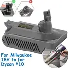 Battery Adapter for 18V Milwaukee Convert to for Tool Dyson V10 Vacuum Cleaner