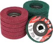 10Pcs 180 & 320 Grit Scour Flap Disc4 1/2 Inch Angle Grinder Attachment for Meta