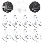 15Pcs Acrylic Easel Stands Clear Mini Coin Display Easel Holders Home Decor