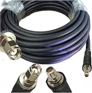 Xiaojiang Store RP-SMA Male to RP-SMA Female Pin Connector Coax Pigtail an/Ten';na Cable LMR400 Ham 15/20/30/50cm 1m 2m 300cm 5m 10m(3m)