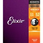 3 Sets Elixir 16027 Nanoweb Phosphor Bronze Custom Light Guitar Strings 11-52