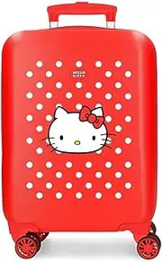 Castle of Hello Kitty Cabin Suitcase Red 33 x 50 x 20 cm Rigid ABS Combination Lock Side 28.4L 2 kg 4 Double Wheels Hand Luggage, red, Cabin Suitcase, Red, Cabin Suitcase