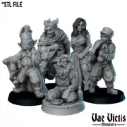 5pc Underground NPC Set - 28mm 32mm DnD Miniature | Dungeons and Dragons Mini