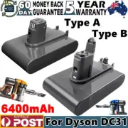 Replacement Battery for Dyson Type A / B DC31 DC34 DC35 DC44 DC45 Animal 6400mAh