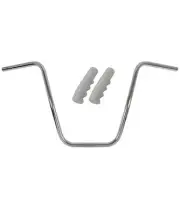 OG Lowrider Handlebar Dyno 16" Chrome & Grips White Lowrider Sparkle