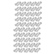 100pcs M5 x 20mm Aluminum Half Round Head Solid Rivet Fastener Silver Tone