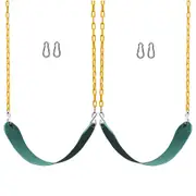 Randy & Travis Machinery 2 Pack Swing Seats Heavy Duty 66 Inch Chain Plastic Coated Playground Set Outdoor Swings
